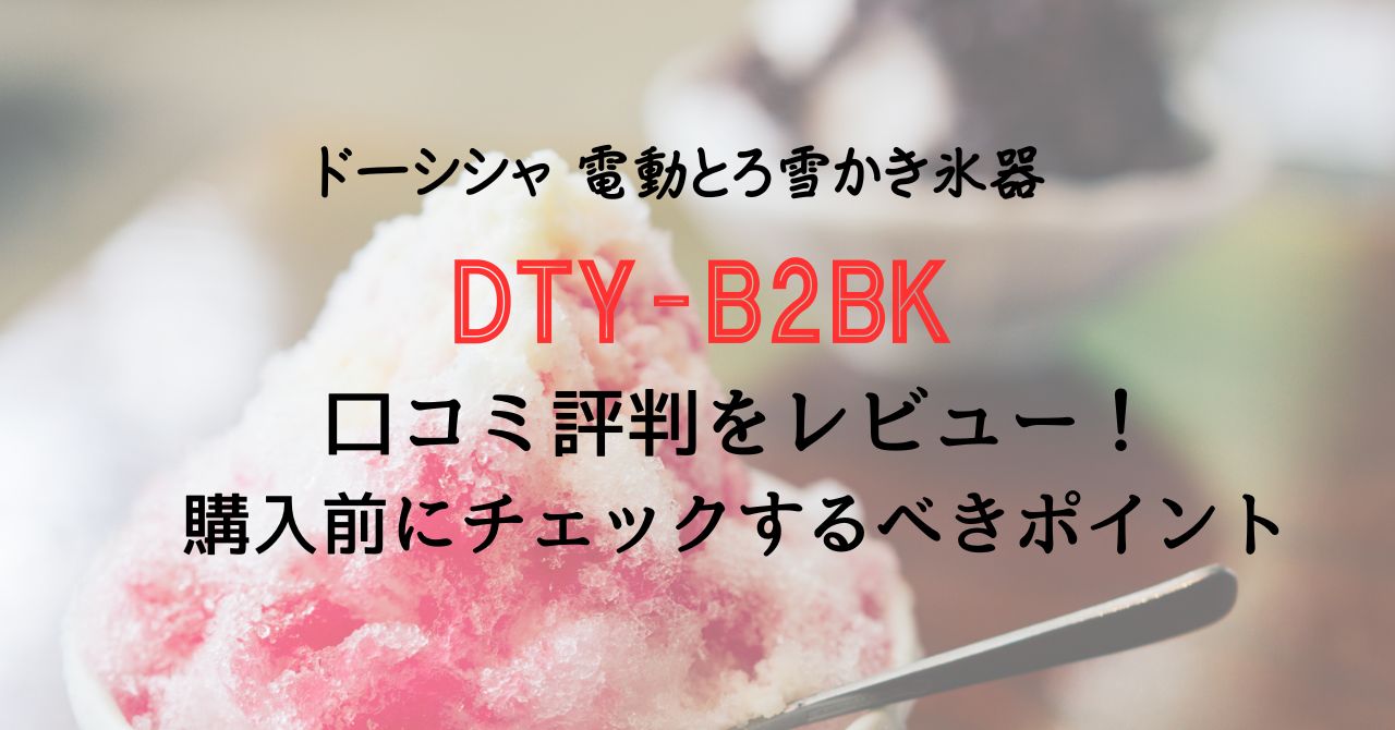 DTY-B2BKの口コミ評判をレビュー！購入前にチェックするべきポイント