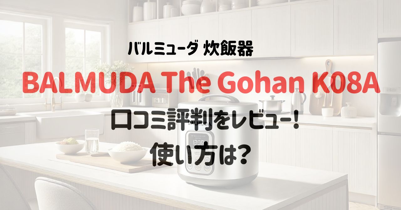 BALMUDA The Gohan K08Aの口コミ評判をレビュー！使い方は？